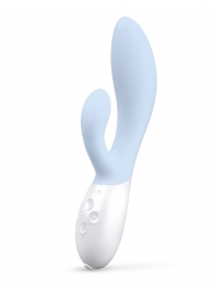 Нежно-голубой вибратор-кролик Lelo Ina 3 - 20 см. - Lelo купить в Якутске с доставкой в Orgasmix.ru Нежно-голубой вибратор-кролик Lelo Ina 3 - 20 см. - Lelo