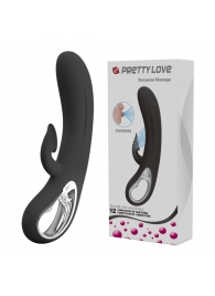 Черный вибратор-кролик Romance Massage - 24 см. - Baile купить в Якутске с доставкой в Orgasmix.ru Черный вибратор-кролик Romance Massage - 24 см. - Baile