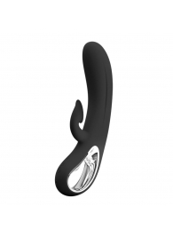 Черный вибратор-кролик Romance Massage - 24 см. - Baile купить в Якутске с доставкой в Orgasmix.ru Черный вибратор-кролик Romance Massage - 24 см. - Baile