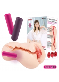 Мастурбатор-вагина с вибрацией Jenny Onahole edition 005 - KOKOS - в Якутске купить с доставкой Мастурбатор-вагина с вибрацией Jenny Onahole edition 005 - KOKOS - в Якутске купить с доставкой
