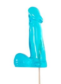 Голубой леденец в форме члена со вкусом блю кюрасао - 173 гр. - Sosuчki - купить с доставкой в Якутске