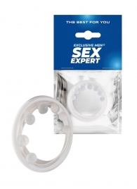 Эрекционное кольцо с мягкой стимулирующей насадкой - Sex Expert - в Якутске купить с доставкой