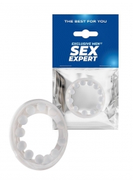 Эрекционное кольцо со стимулирующими шариками на поверхности - Sex Expert - в Якутске купить с доставкой