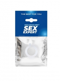 Эластичное эрекционное кольцо с шипиками и шариком - Sex Expert - в Якутске купить с доставкой