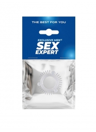 Эластичное эрекционное кольцо с 3 шариками и шипами - Sex Expert - в Якутске купить с доставкой