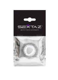 Эластичное эрекционное кольцо с длинными черными «ресничками» - Sextaz - в Якутске купить с доставкой