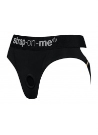 Черные трусики для насадок Heroine Lingerie Harness - size XL - Strap-on-me - купить с доставкой в Якутске