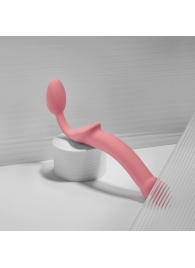 Розовый безремневой страпон Strap-on-me Semi-Realistic Bendable Strap-On size L - Strap-on-me - купить с доставкой в Якутске