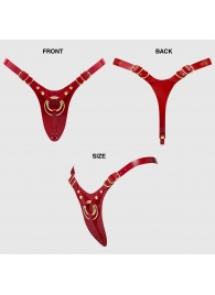 Красный пояс для фиксации насадок Strap-On-Me Leatherette Harness Fabulous - Strap-on-me - купить с доставкой в Якутске