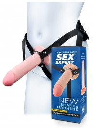 Мужской полый страпон на регулируемых ремешках - 22 см. - Sex Expert - купить с доставкой в Якутске