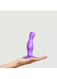 Фиолетовая насадка Strap-On-Me Dildo Plug Curvy size S - Strap-on-me - купить с доставкой в Якутске