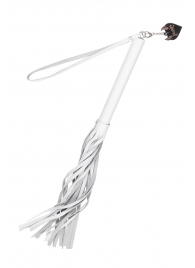 Белая кожаная плеть - 50 см. - Pecado - купить с доставкой в Якутске