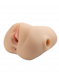 Телесный мастурбатор с вибрацией Double Pounder Vibrating Squeeze Stroker - Pipedream - в Якутске купить с доставкой