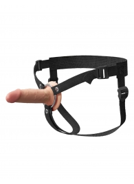 Телесный пустотелый фаллопротез 5’’ Hollow Silicone Strap-On - 14 см. - Pipedream - купить с доставкой в Якутске