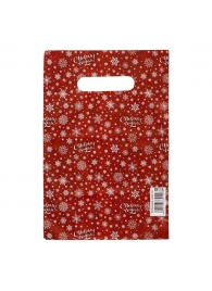 Красный подарочный новогодний пакет с вырубной ручкой (20х30 см) - Сима-Ленд - купить с доставкой в Якутске