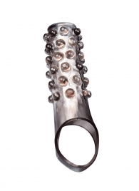 Дымчатая насадка на пенис с выпуклостями - 11 см. - Sex Expert - в Якутске купить с доставкой