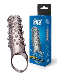Дымчатая насадка на пенис с шипами и выпуклостями - 12 см. - Sex Expert - в Якутске купить с доставкой