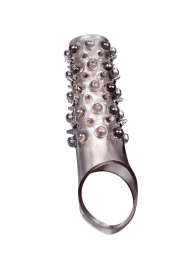 Дымчатая насадка на пенис с шипами и выпуклостями - 12 см. - Sex Expert - в Якутске купить с доставкой