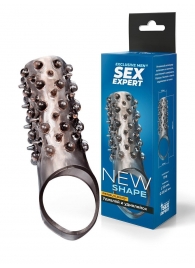 Дымчатая насадка на пенис с шипами и выпуклостями - 12,5 см. - Sex Expert - в Якутске купить с доставкой