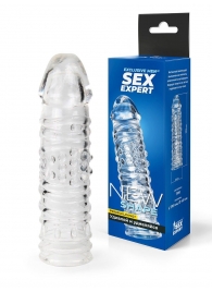 Прозрачная закрытая насадка на пенис - 17 см. - Sex Expert - в Якутске купить с доставкой