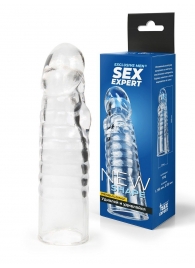 Прозрачная закрытая насадка на член - 15 см. - Sex Expert - в Якутске купить с доставкой