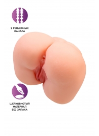 Реалистичный мастурбатор-попка с 2 любовными входами - No Name - в Якутске купить с доставкой