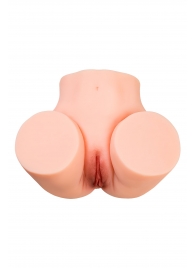 Телесный мастурбатор в форме попки с 2 любовными входами - No Name - в Якутске купить с доставкой