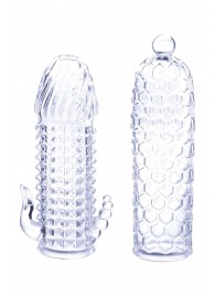 Набор из 2 прозрачных насадок на член Seductive Tickler Sleeves Set - NMC - в Якутске купить с доставкой