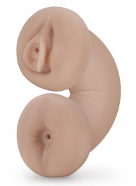 Телесный люминесцентный двусторонний мастурбатор Tasha - Blush Novelties - в Якутске купить с доставкой