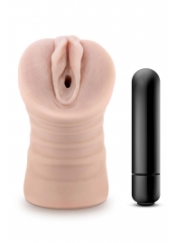 Телесный мастурбатор-вагина Ayumi с вибрацией - Blush Novelties - в Якутске купить с доставкой