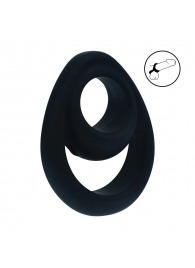 Черное эрекционное кольцо Double Ergo Silicone Cockring - Shots Media BV - в Якутске купить с доставкой