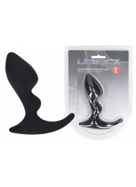 Черная анальная пробка для массажа простаты Double Ripple Silicone Prostate Massager - Shots Media BV - в Якутске купить с доставкой