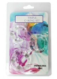 Набор из 3 эрекционных прозрачных колец - Boys of Toys - в Якутске купить с доставкой