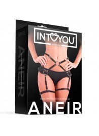 Черные стрепы на бёдра Aneir - Intoyou - купить с доставкой в Якутске