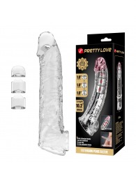 Прозрачный фаллоудлинитель с подхватом мошонки Silas - 26 см. - Baile - в Якутске купить с доставкой