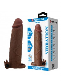 Коричневая насадка на пенис Xerxes - 22 см. - Baile - в Якутске купить с доставкой