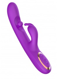 Фиолетовый вибратор-кролик с вращающимся шариком - Secwell