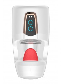 Белый мастурбатор с язычком и возвратно-поступательными движениями - Secwell - в Якутске купить с доставкой