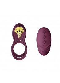 Фиолетовое эрекционное виброкольцо Bayek с пультом ДУ - Zalo - в Якутске купить с доставкой