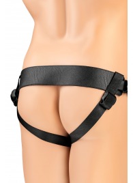 Телесный фаллопротез на черных ремнях Conall - 15 см. - ToyFa - купить с доставкой в Якутске