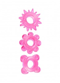 Комплект из 3 розовых эрекционных колец - Erowoman-Eroman - в Якутске купить с доставкой