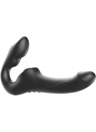 Черный безремневой страпон с 3 моторами - Ibiza - купить с доставкой в Якутске