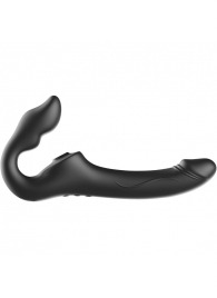 Черный безремневой страпон с 3 моторами - Ibiza - купить с доставкой в Якутске