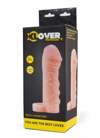 Фаллическая удлиняющая насадка с кольцом для фиксации - 16 см. - ToyFa - в Якутске купить с доставкой Фаллическая удлиняющая насадка с кольцом для фиксации - 16 см. - ToyFa - в Якутске купить с доставкой