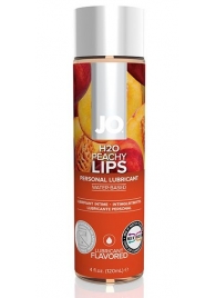 Лубрикант на водной основе с ароматом персика JO Flavored Peachy Lips - 120 мл. - System JO - купить с доставкой в Якутске