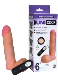 Фаллическая насадка Харнесс UNICOCK 6  с вибрацией - 18 см. - LOVETOY (А-Полимер) - купить с доставкой в Якутске