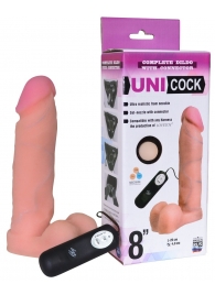Фаллическая насадка Харнесс UNICOCK 8  с вибрацией - 20 см. - LOVETOY (А-Полимер) - купить с доставкой в Якутске