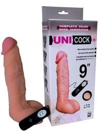 Фаллическая насадка Харнесс UNICOCK 9  с вибрацией - 24 см. - LOVETOY (А-Полимер) - купить с доставкой в Якутске