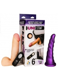 Вибрострапон с двумя насадками UniStrap - 18 и 18 см. - LOVETOY (А-Полимер) - купить с доставкой в Якутске