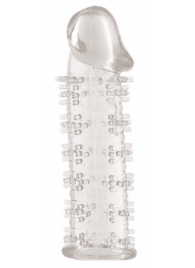 Гелевая прозрачная насадка с шипами - 12 см. - Toyfa Basic - в Якутске купить с доставкой